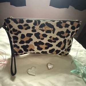 Michael Kors Animal Print Wristlet